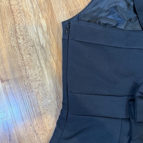 Kate Spade Black Bow Back Faille Sleeveless Sheath Mini Dress Size 14 - Picture 9 of 12